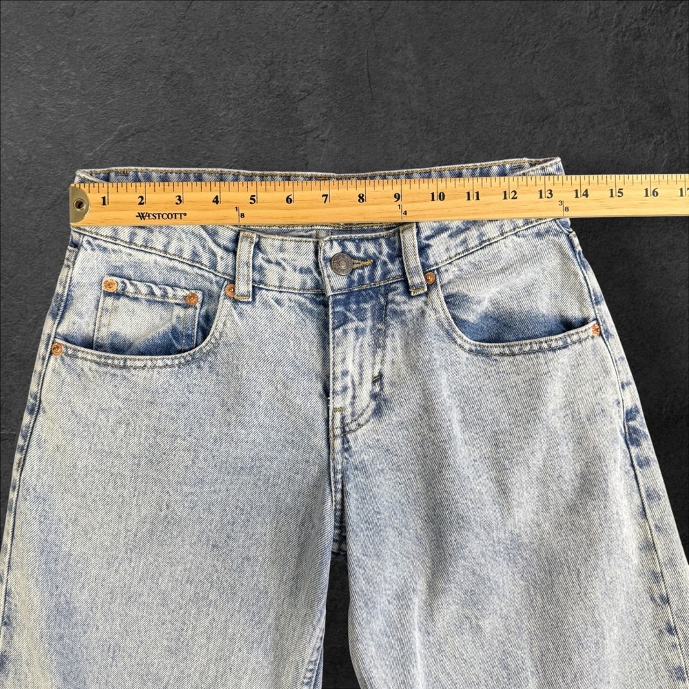 Motel Rocks Women Light Wash High Waisted Wide Leg Cotton  Jeans Size W24 L32 - Picture 12 of 16
